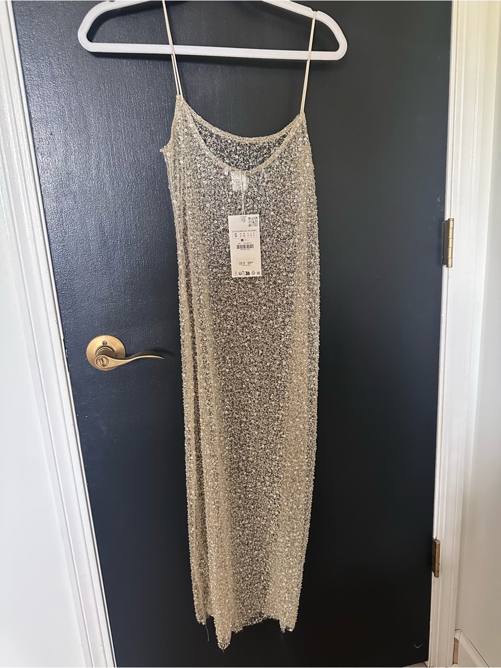 Zara Sequin Mesh Dress